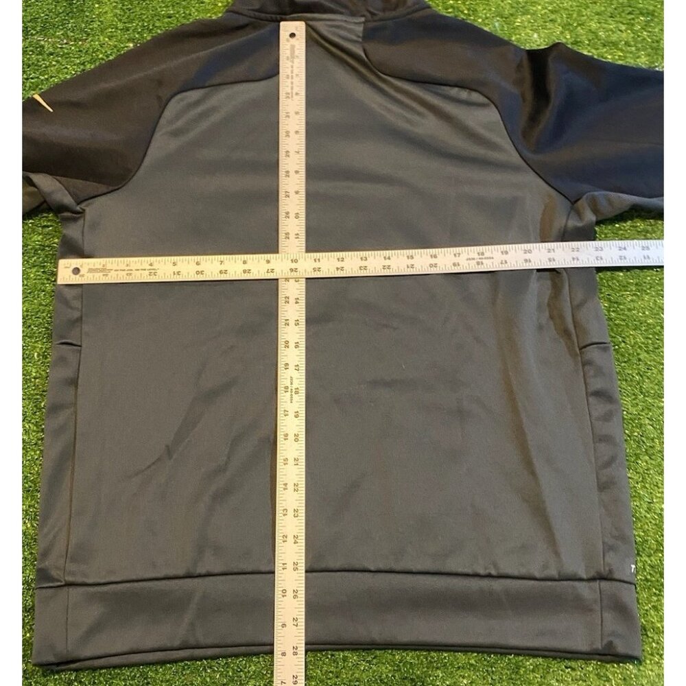 Altanta Falcons hoodie mens large black gray nike therma fit sweatshirt HFL 38 - Picture 12 of 13